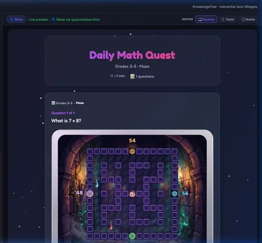 Maze game with answer gates